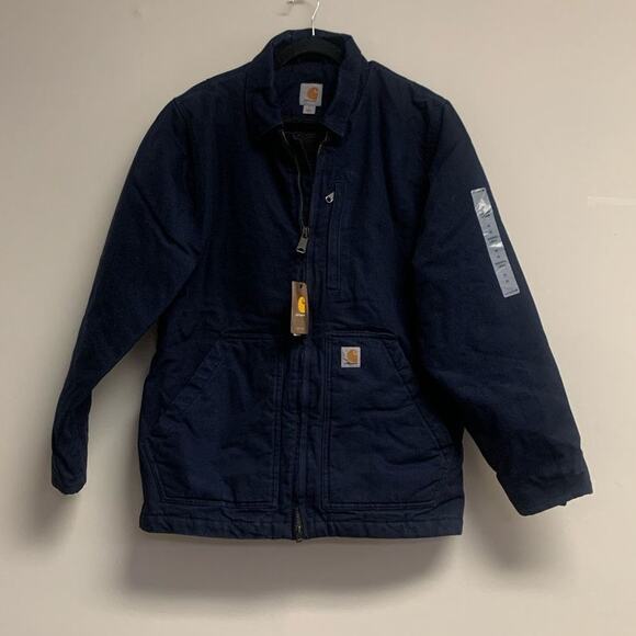 Carhartt Men's MEDIUM REGULAR Sherpa-Lined Field Jacket, Loose Fit, Washed Duck - Picture 1 of 10